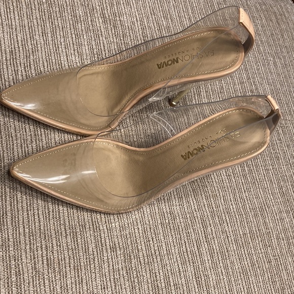 Fashion Nova clear Heels size 6.5 - Picture 13 of 16